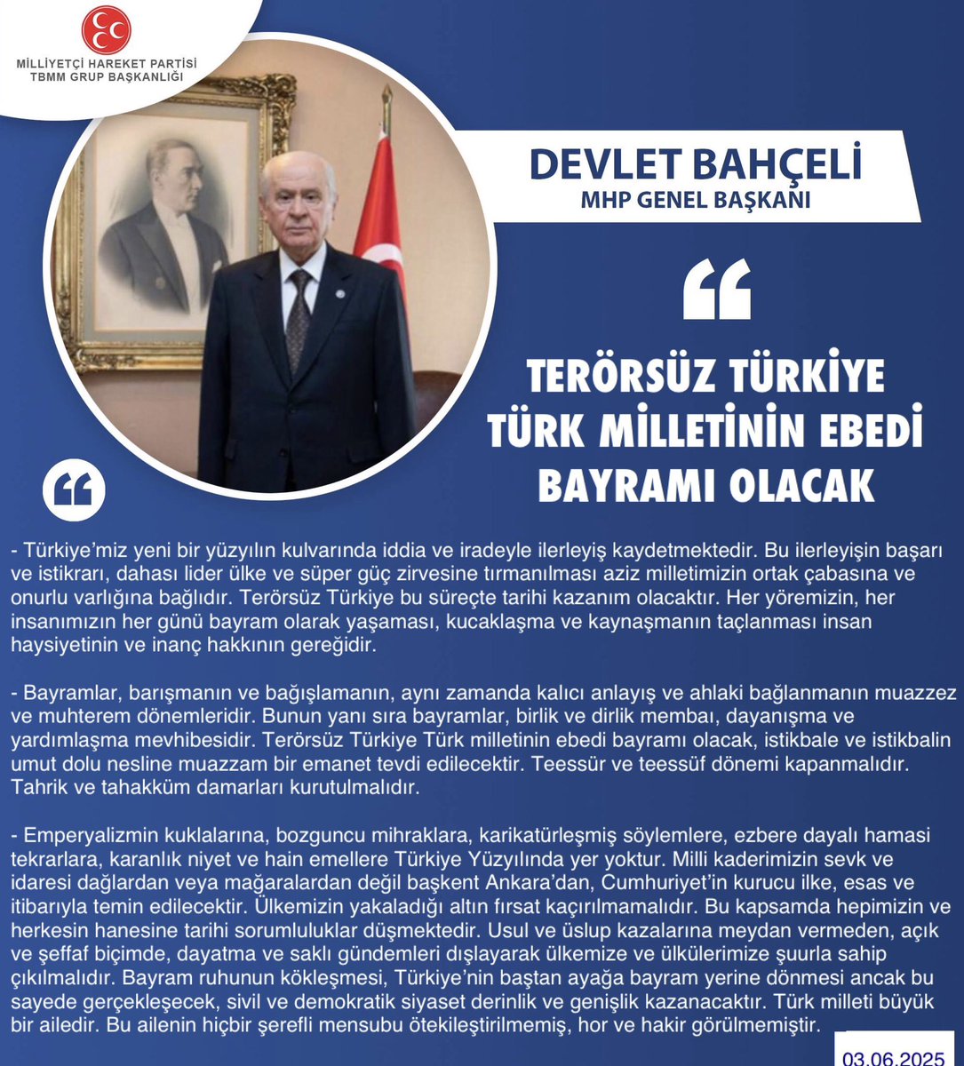 MHP Ankara İl Başkanlığı'ndan Terörsüz Türkiye Vurgusu